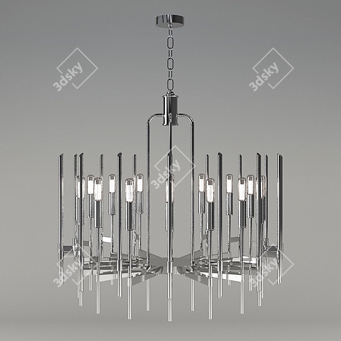 Hudson Valley Bari Chandelier - Elegant Illumination 3D model image 1