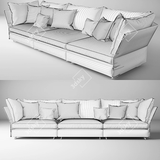 Elegant Holiday Sofa by Molteni & C 3D model image 2