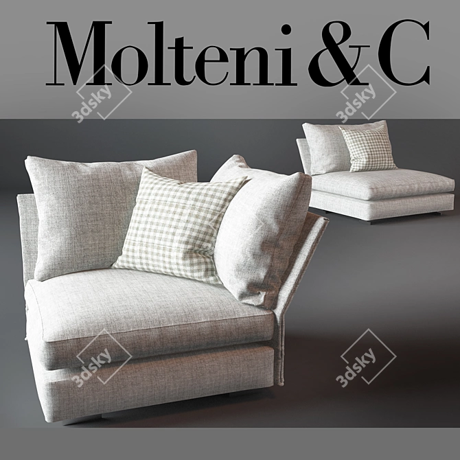 Modern Holiday Sofa: Sleek Design 3D model image 1