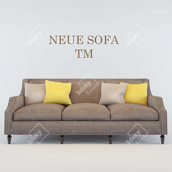 Elegant Edit AMD Sofa 3D model image 1