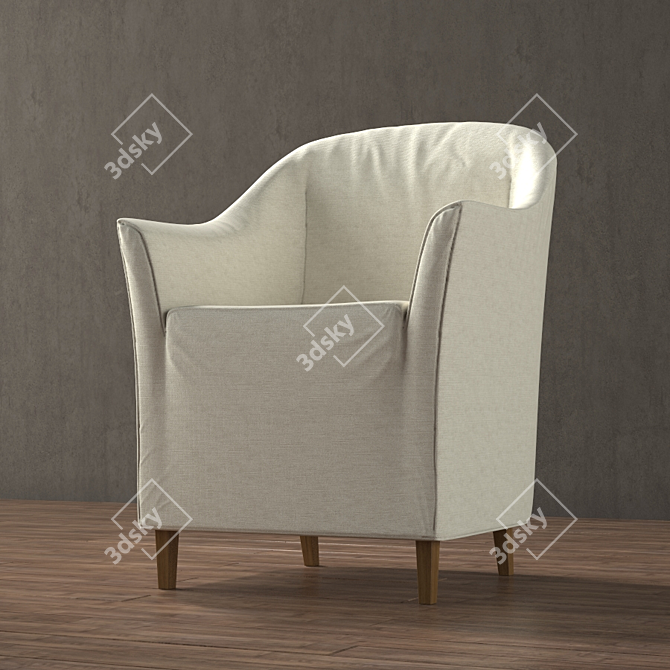 Cozy Compact Lounge Chair 3D model image 1
