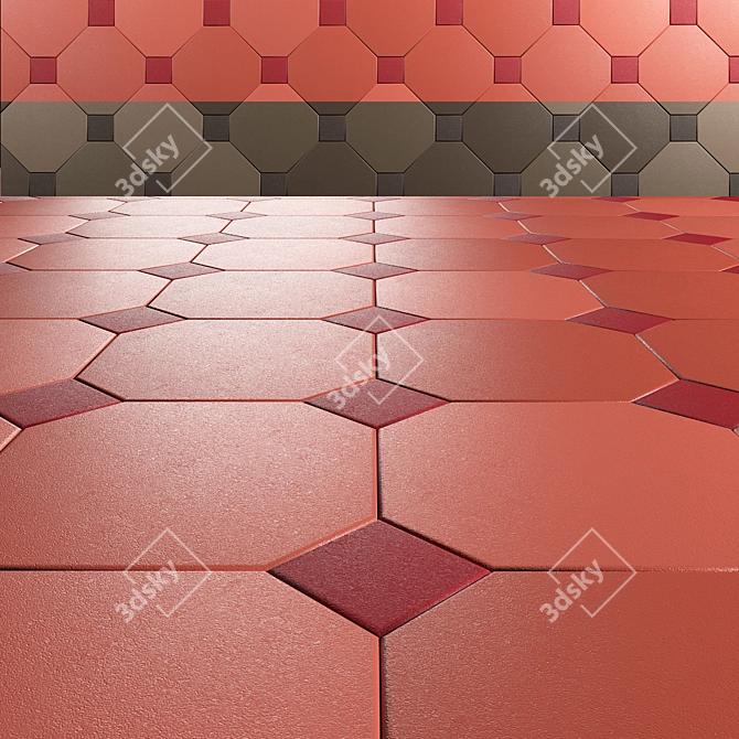 Outdoor Terracotta Floor Tiles 3D model image 1