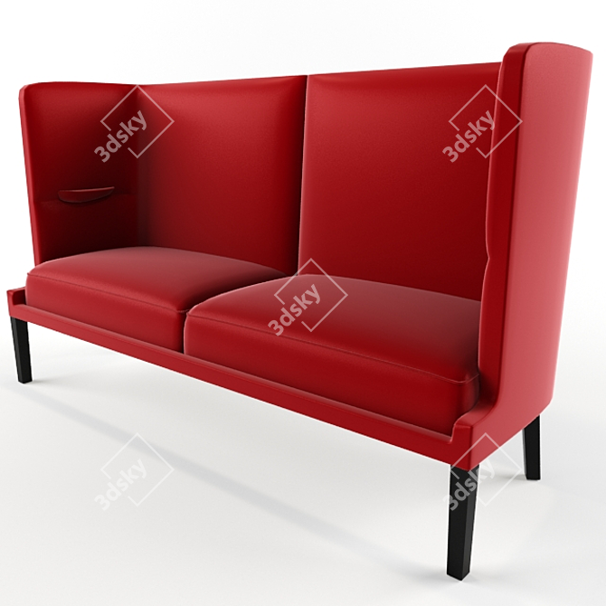 Elevated Comfort High Back Sofa 3D model image 1