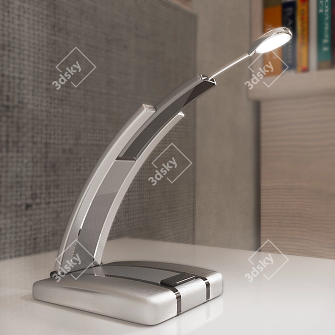 Modern Metal and Plastic LED Table Lamp 3D model image 1