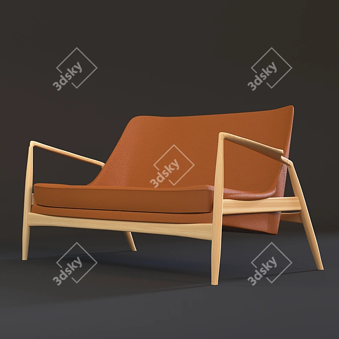 Sleek Seal Sofa by Kofod 3D model image 1