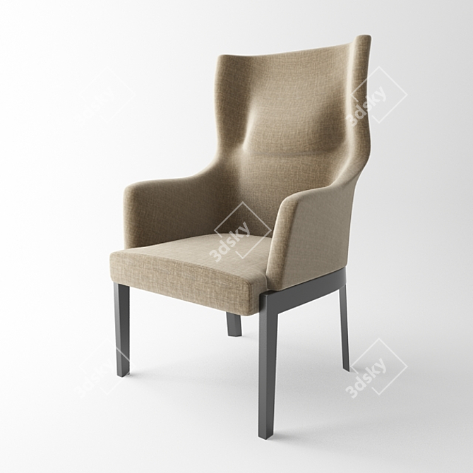 Elegant Molteni Armchair 3D model image 1