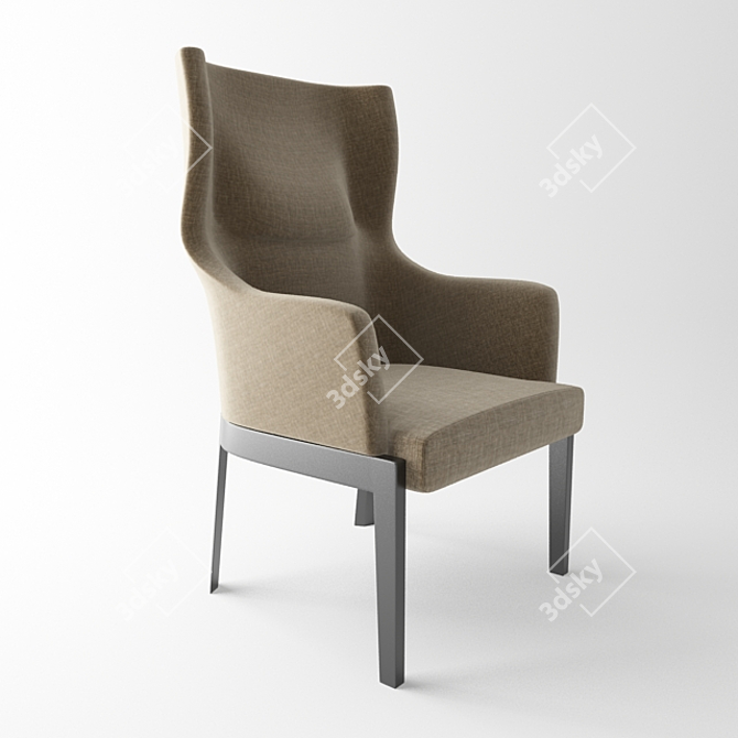 Elegant Molteni Armchair 3D model image 2