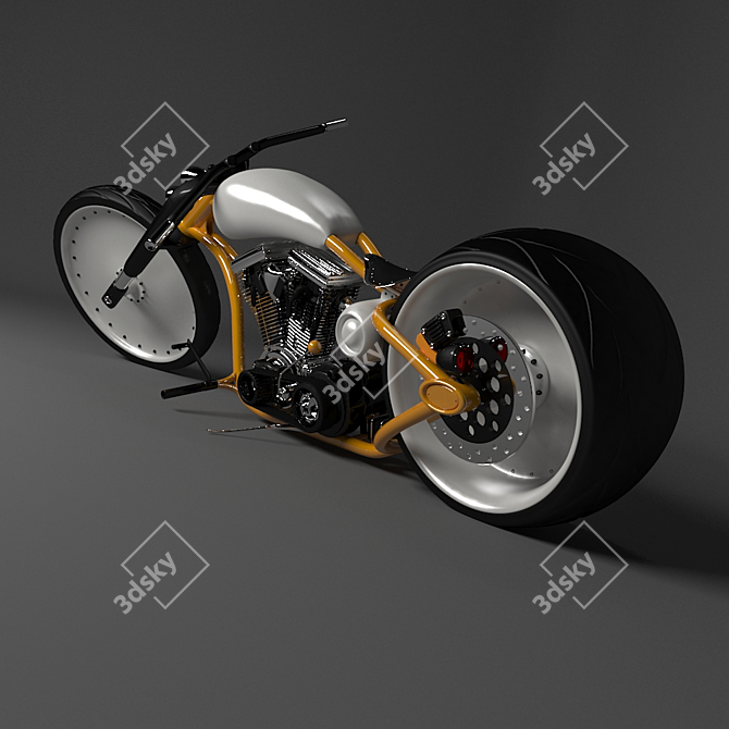 HD Face F**k Custom Harley-Based Motorcycle 3D model image 2