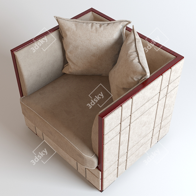 Minimalist Cube Chair 3D model image 3