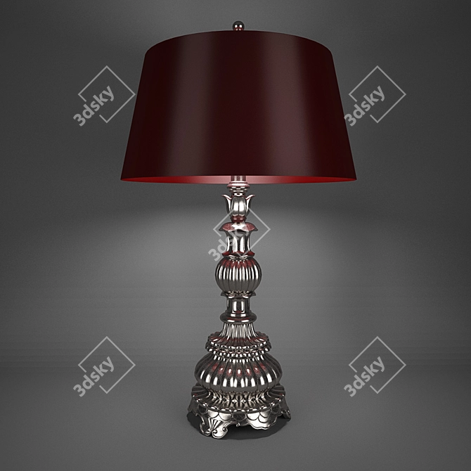 Elegant Vintage Table Lamp 3D model image 1