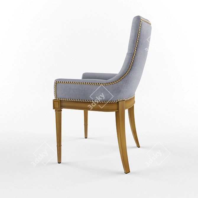 Elegant Upholstered Chair 3D model image 2