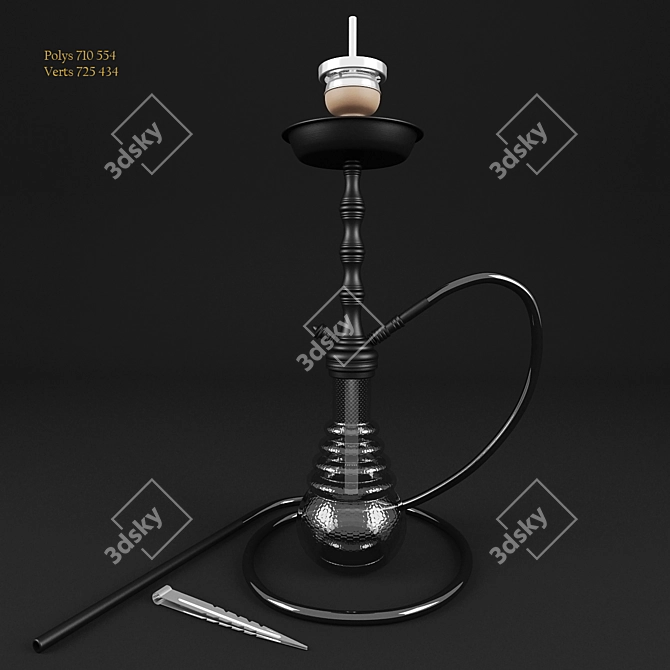 Title: Premium Heavy-Duty Hookah 3D model image 1