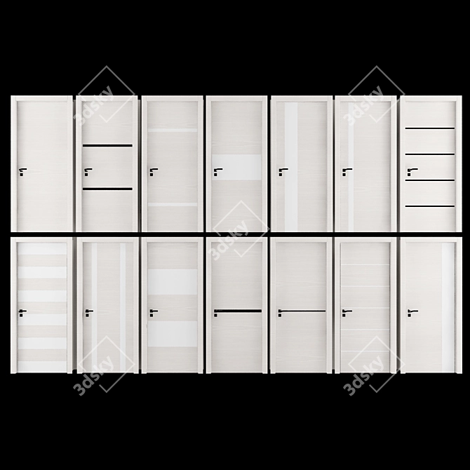 Classic elegance: ProfilDoors interior door. 3D model image 1