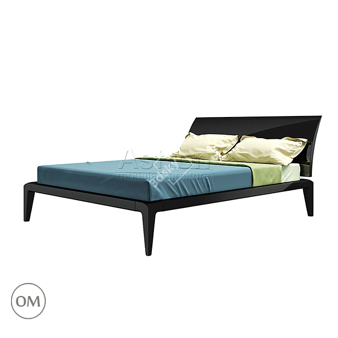 Luxurious As74.16 Milan Bed 3D model image 1