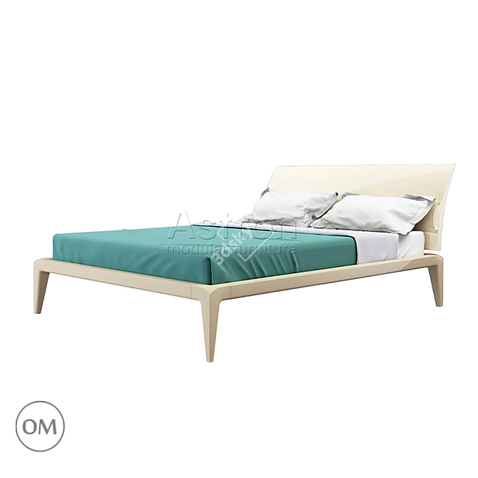 Luxurious As74.16 Milan Bed 3D model image 3