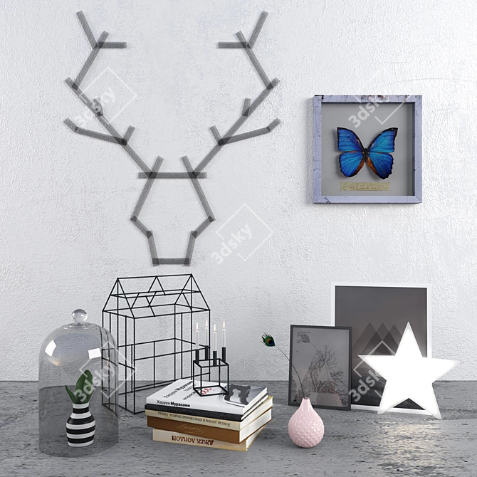 Scandi Modern Decor Set 3D model image 2