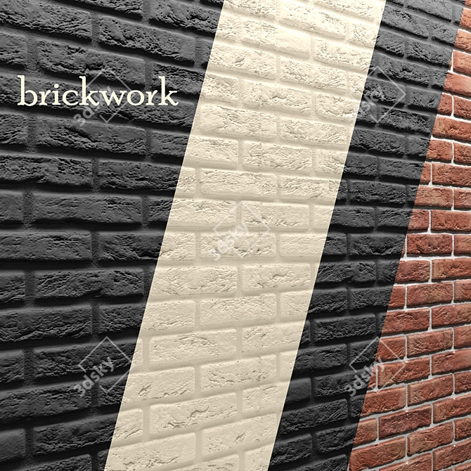 Brick Masonry – White Stone Wall 3D model image 1