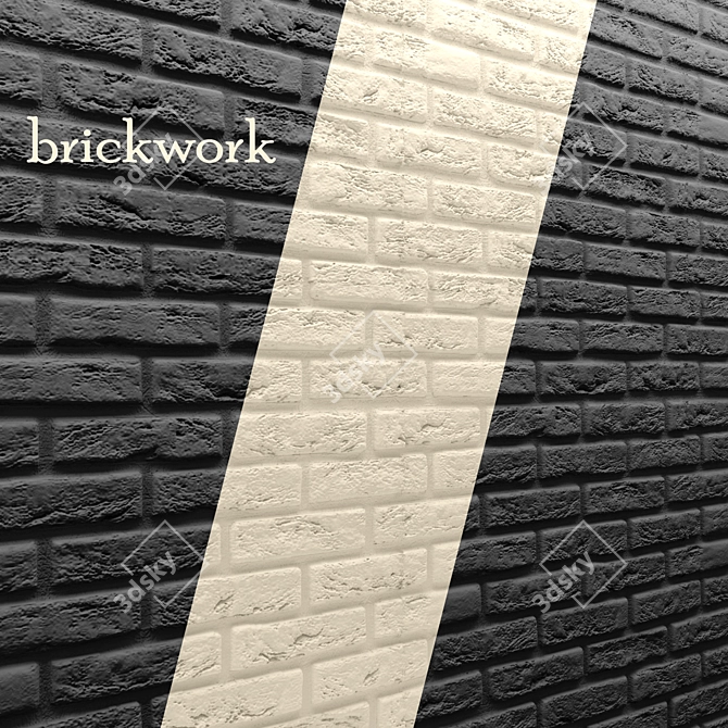 Brick Masonry – White Stone Wall 3D model image 2