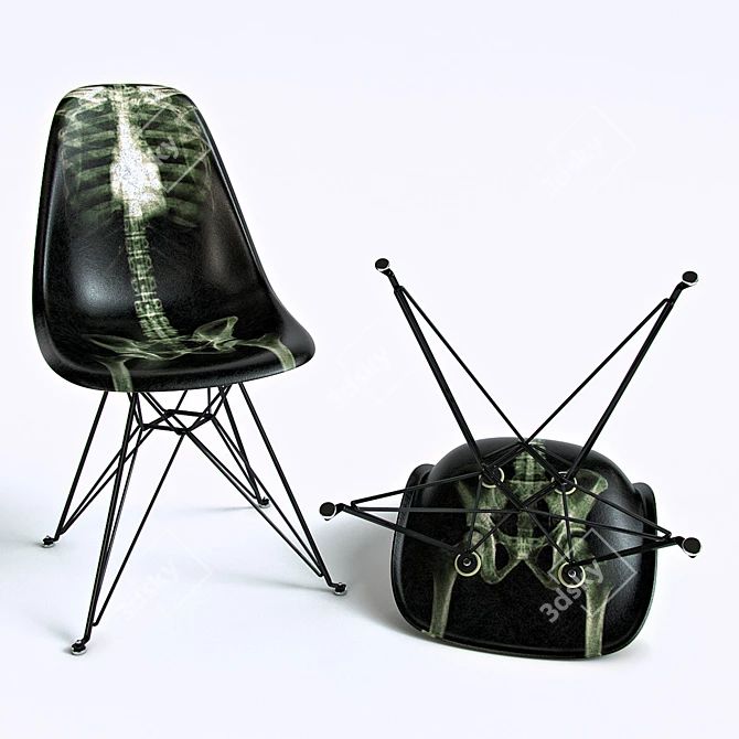 Inked Elegance: Dr. Woo X Modernica Chair 3D model image 1