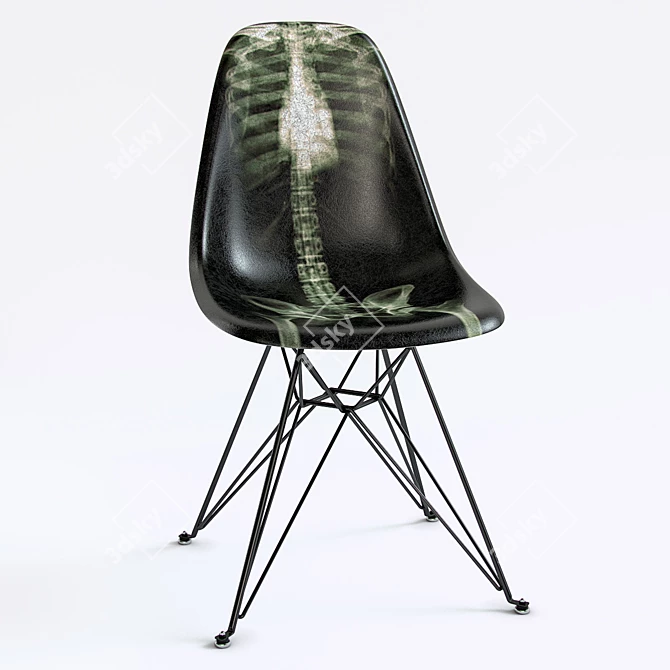 Inked Elegance: Dr. Woo X Modernica Chair 3D model image 2