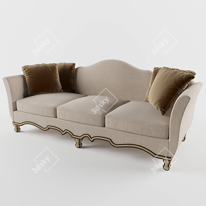 Borghese Luxe Sofa 3D model image 1