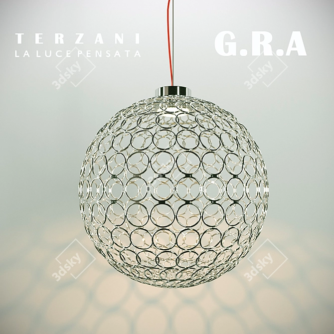 Description (translated): Ceiling pendant light Terzani G.R.A.
Designer: Bruno Rainaldi

Title: Elegant Terzani G.R 3D model image 1