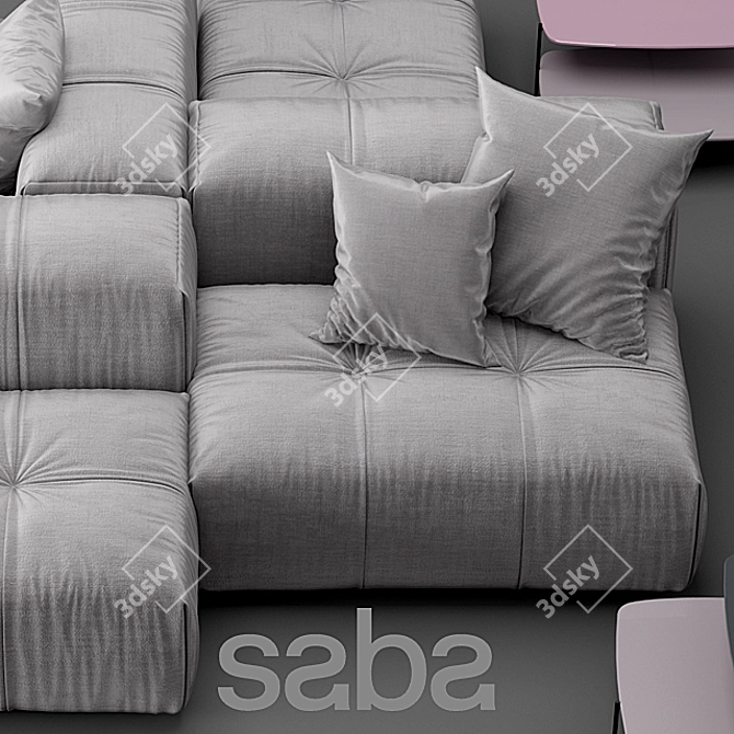 Saba Pixel: Stylish Italian Sofa 3D model image 2