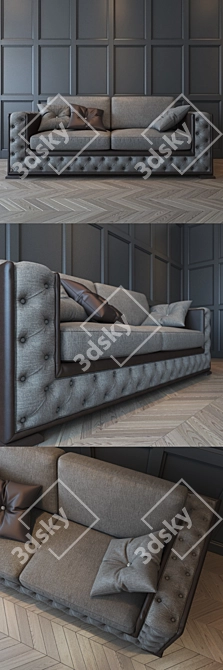 Sleek Miami Sofa: Comfort & Style 3D model image 1