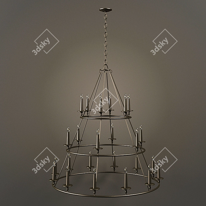 Title: Elegant Quoziel Voyager Chandelier 3D model image 1