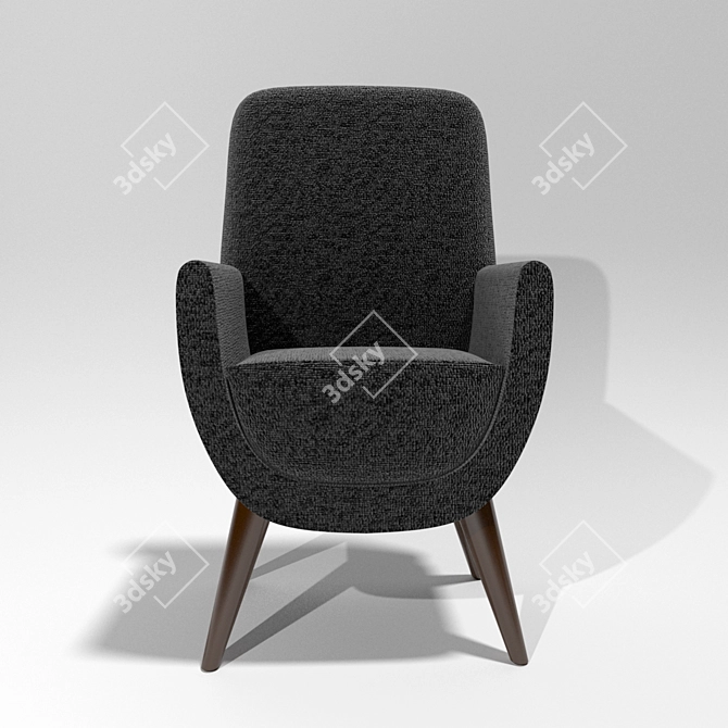 Vintage Comfort Chair 3D model image 1