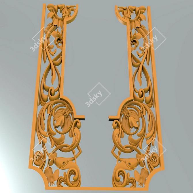 Decorative CNC Frame Element 3D model image 2