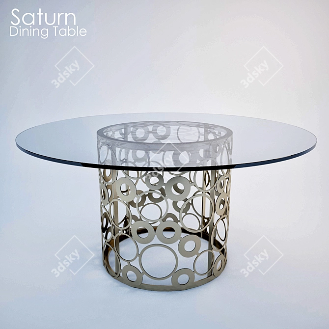 Saturn Dining Table: Modern and Stylish 3D model image 1