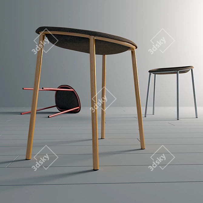 Vibrant Color Chair 3D model image 1