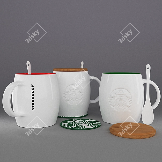 Starbucks Mug: Bold and Beautiful 3D model image 1