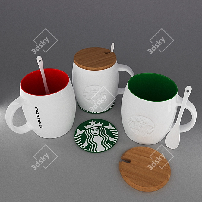 Starbucks Mug: Bold and Beautiful 3D model image 2