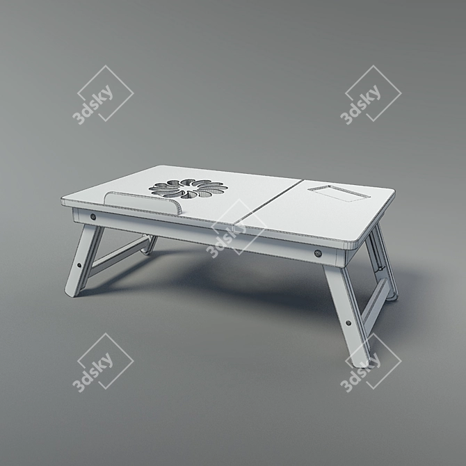  Foldable Wooden Laptop Table | Desk 3D model image 3