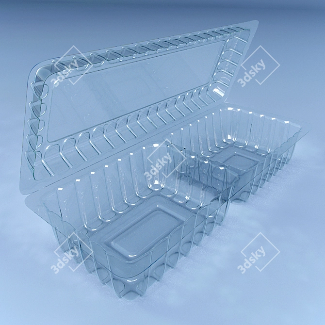 Title (English): Dual Disposable Food Container 3D model image 1