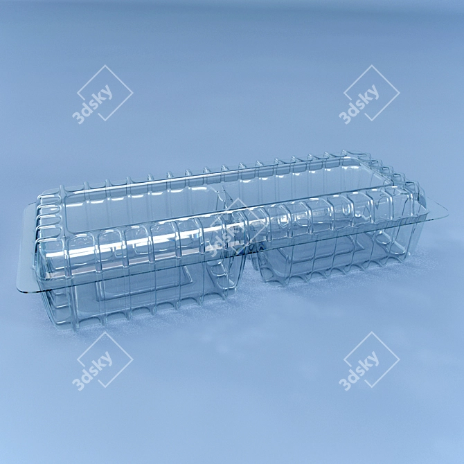 Title (English): Dual Disposable Food Container 3D model image 2