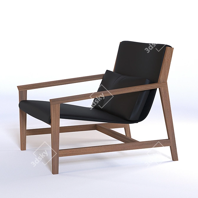 Thames Lounge Chair: Modern Comfort in Elegant Design 3D model image 1