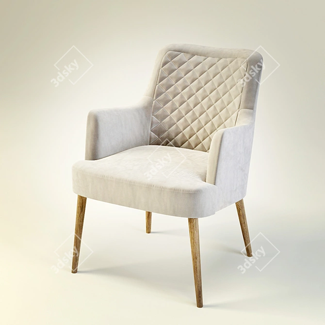  Stylish Torre DaVinci 03W Chair 3D model image 1