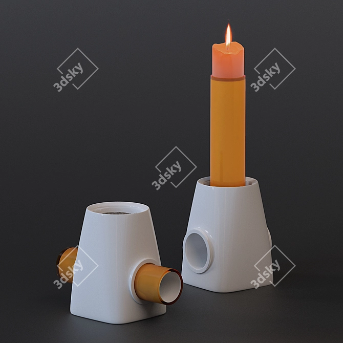 Elegant Bosa Candlestick 3D model image 1