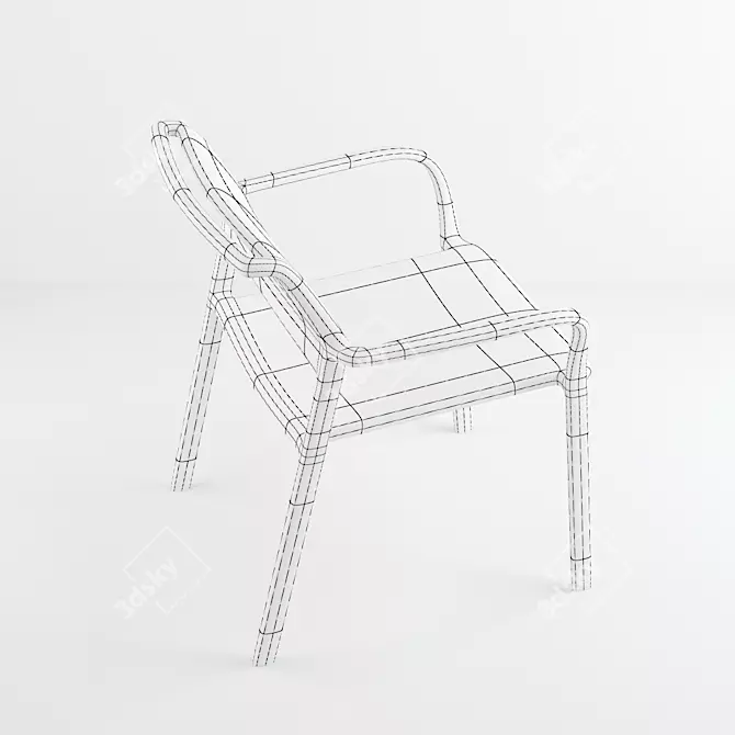 Italian Luxury: Ara Lounge Chair 3D model image 3