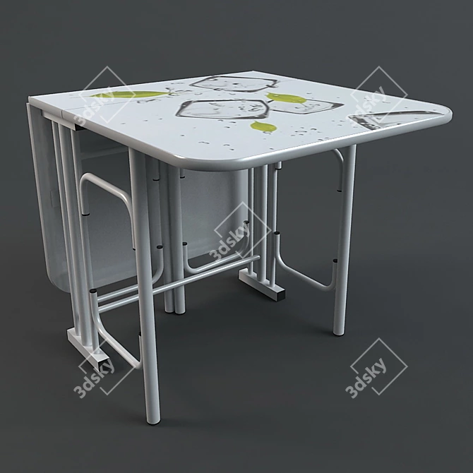 Frozen Table: Life-Like Ice Sculpture 3D model image 1