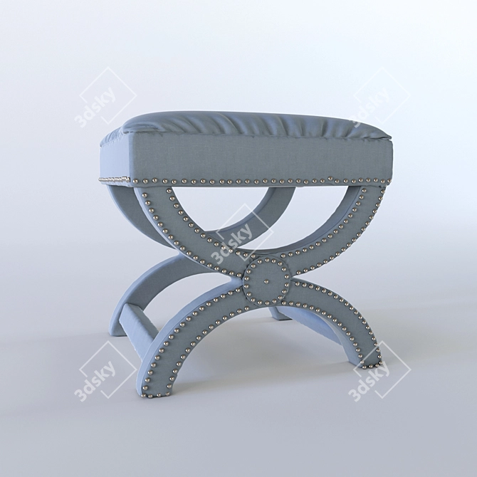 Compact Wooden Bench - 42x54x72 cm 3D model image 1