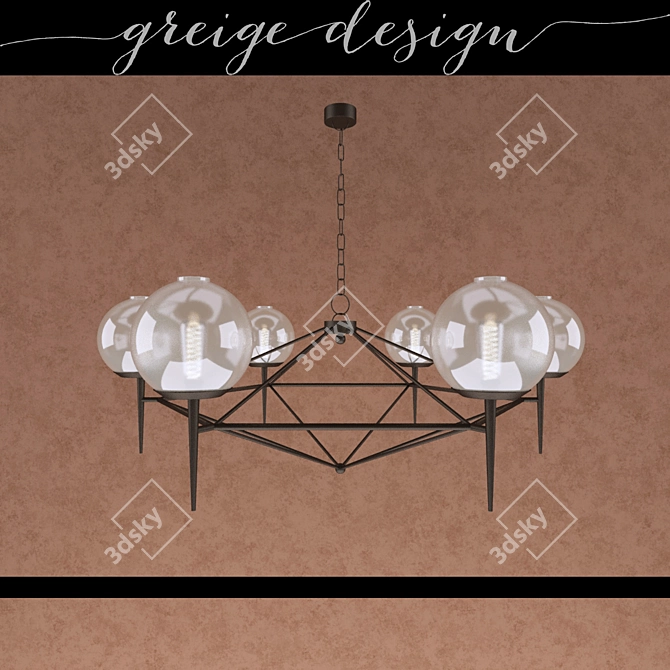 Rowan Chandelier: Elegant Lighting Solution 3D model image 1