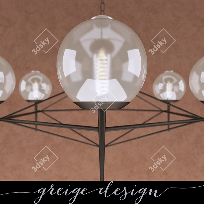 Rowan Chandelier: Elegant Lighting Solution 3D model image 2