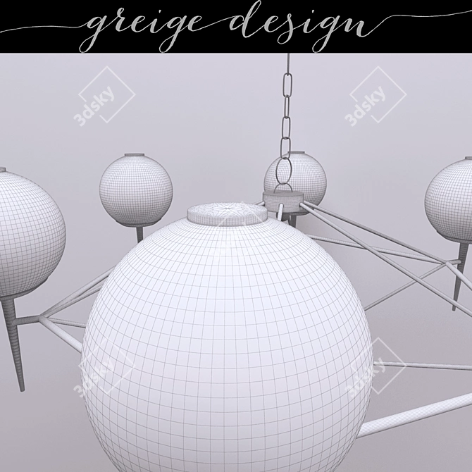 Rowan Chandelier: Elegant Lighting Solution 3D model image 3