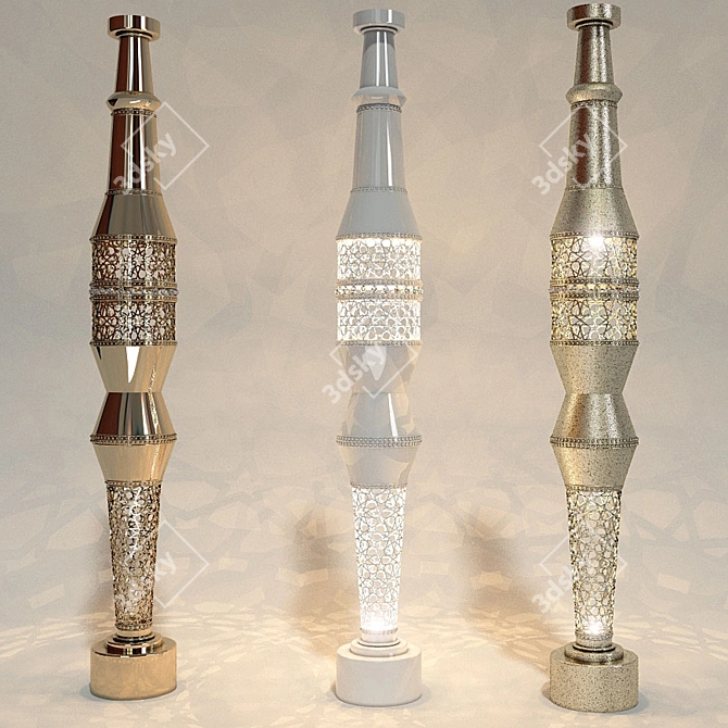 Arabian Inspired Decorative Support 3D model image 1