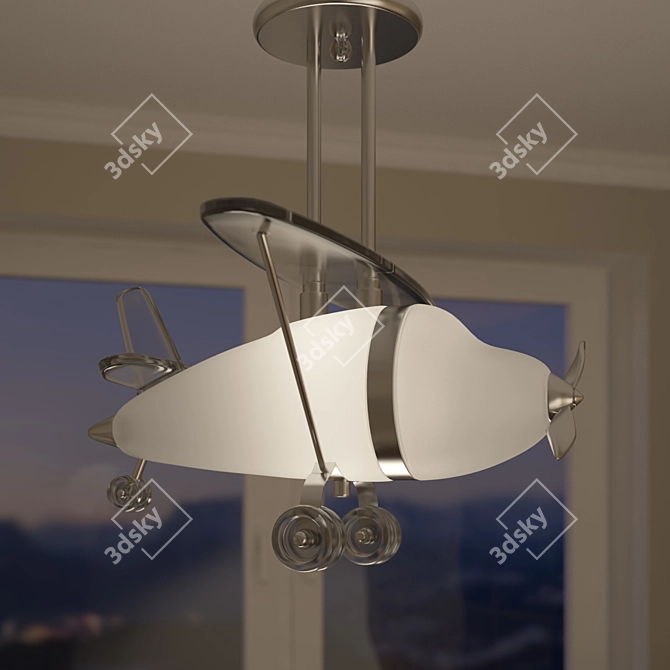 Sleek 40W Suspension Plane 3D model image 1