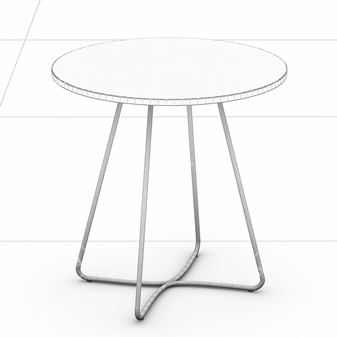Sleek Alutec Trebol Table 3D model image 2